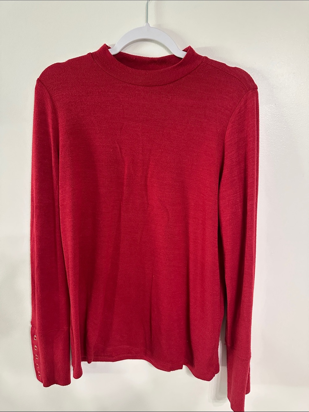 Rafaella Crimson Crewneck Sweater
